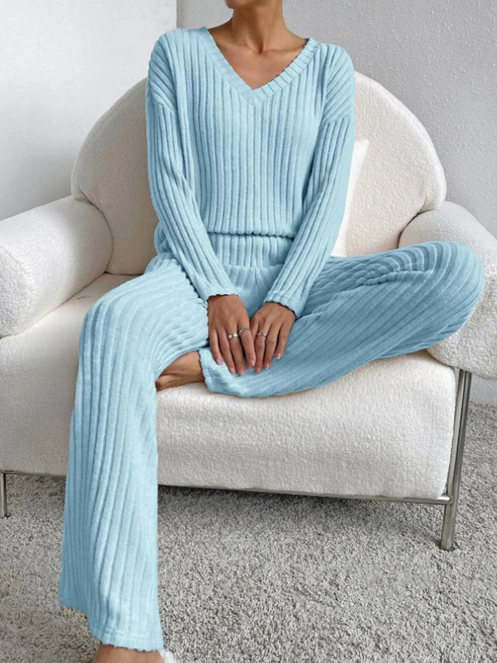 Levoire | Ensemble Rippé Manches Longues Vêtements De Détente Femme Vêtements Femme