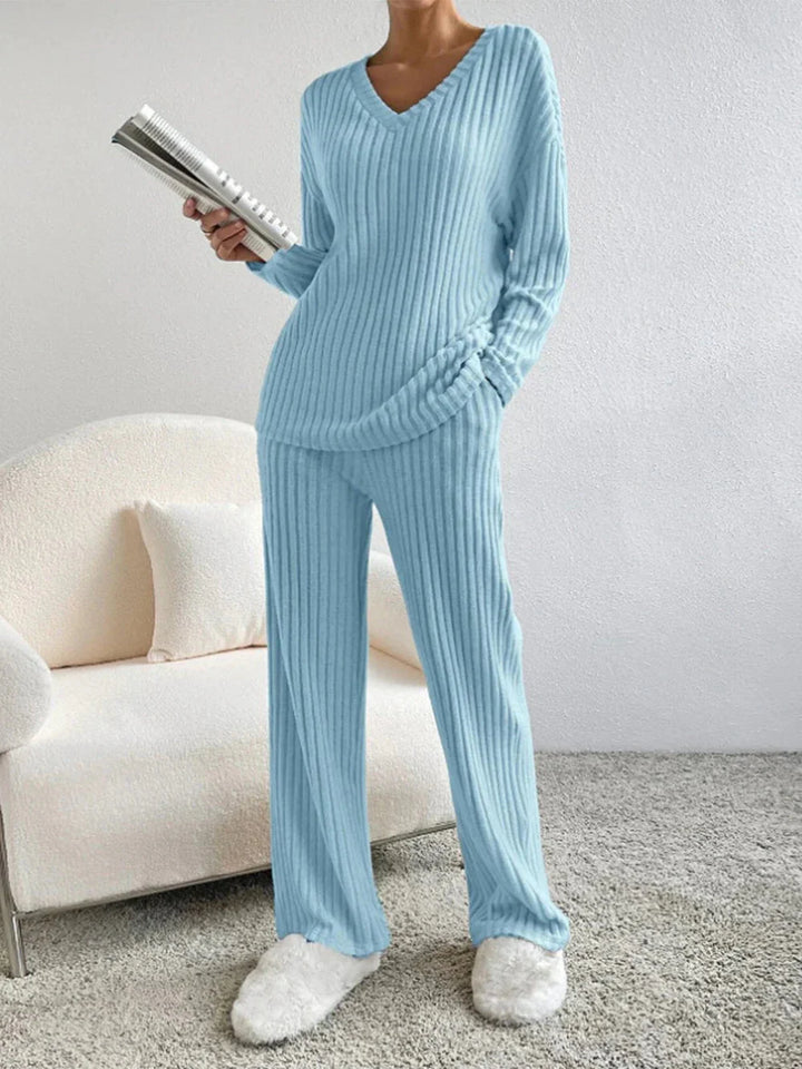Levoire | Ensemble Rippé Manches Longues Vêtements De Détente Femme Vêtements Femme
