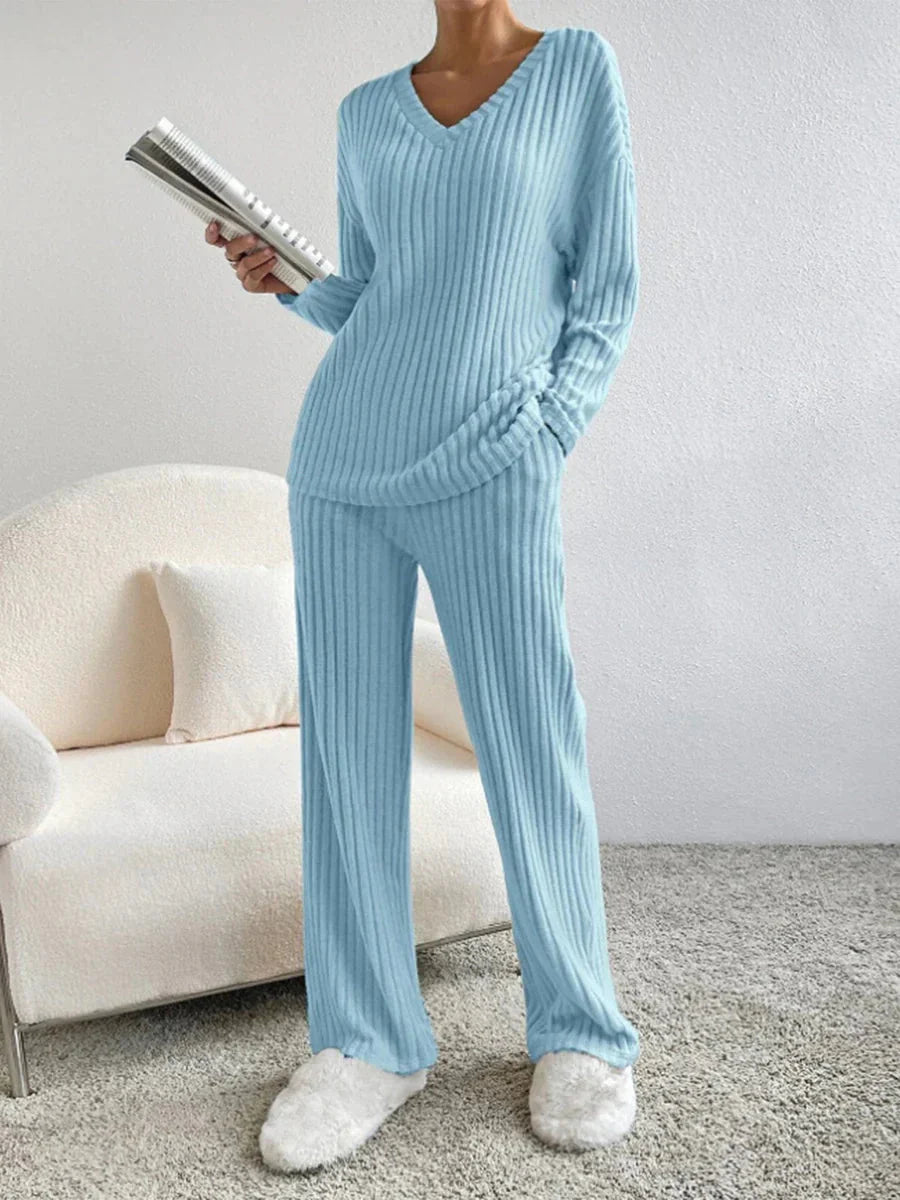 Levoire | Ensemble Rippé Manches Longues Vêtements De Détente Femme Vêtements Femme