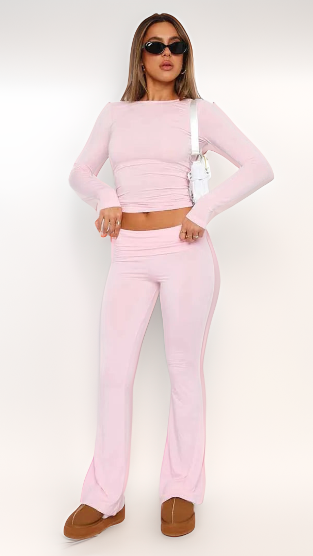 Levoire | Femmes Avec Manches Longues Et Pantalon Évasé En Coton Ensemble