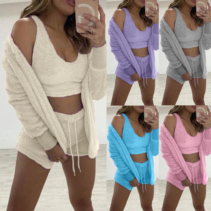Levoire | Top Short Pantalon Fleece Pyjama Femme Loungewear