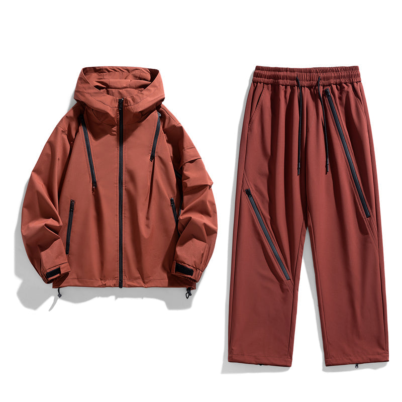 Levoire | Ensemble De Sport Élégant Et Stylé En Deux Pièces Pour Le Sport Et Les Loisirs Brun rouge