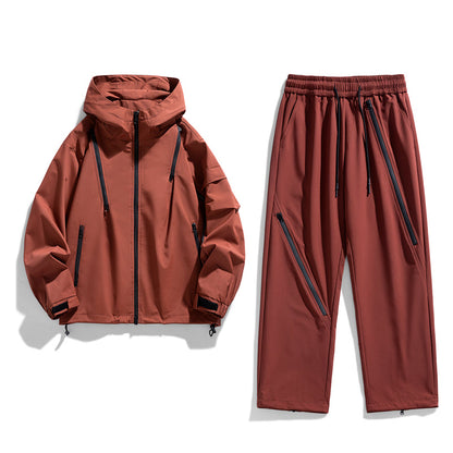 Levoire | Ensemble De Sport Élégant Et Stylé En Deux Pièces Pour Le Sport Et Les Loisirs Brun rouge