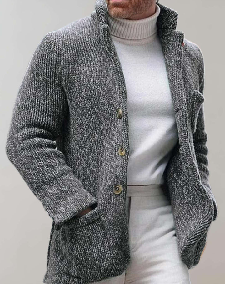 Levoire | Sweat-Shirt Élégant Pour Hommes Avec Motif À Boutons Gris