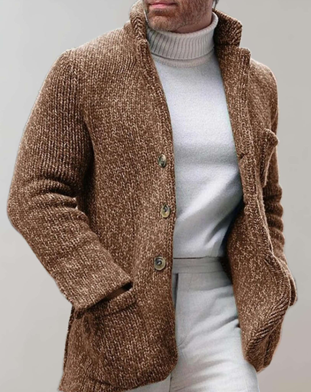 Levoire | Sweat-Shirt Élégant Pour Hommes Avec Motif À Boutons Khaki
