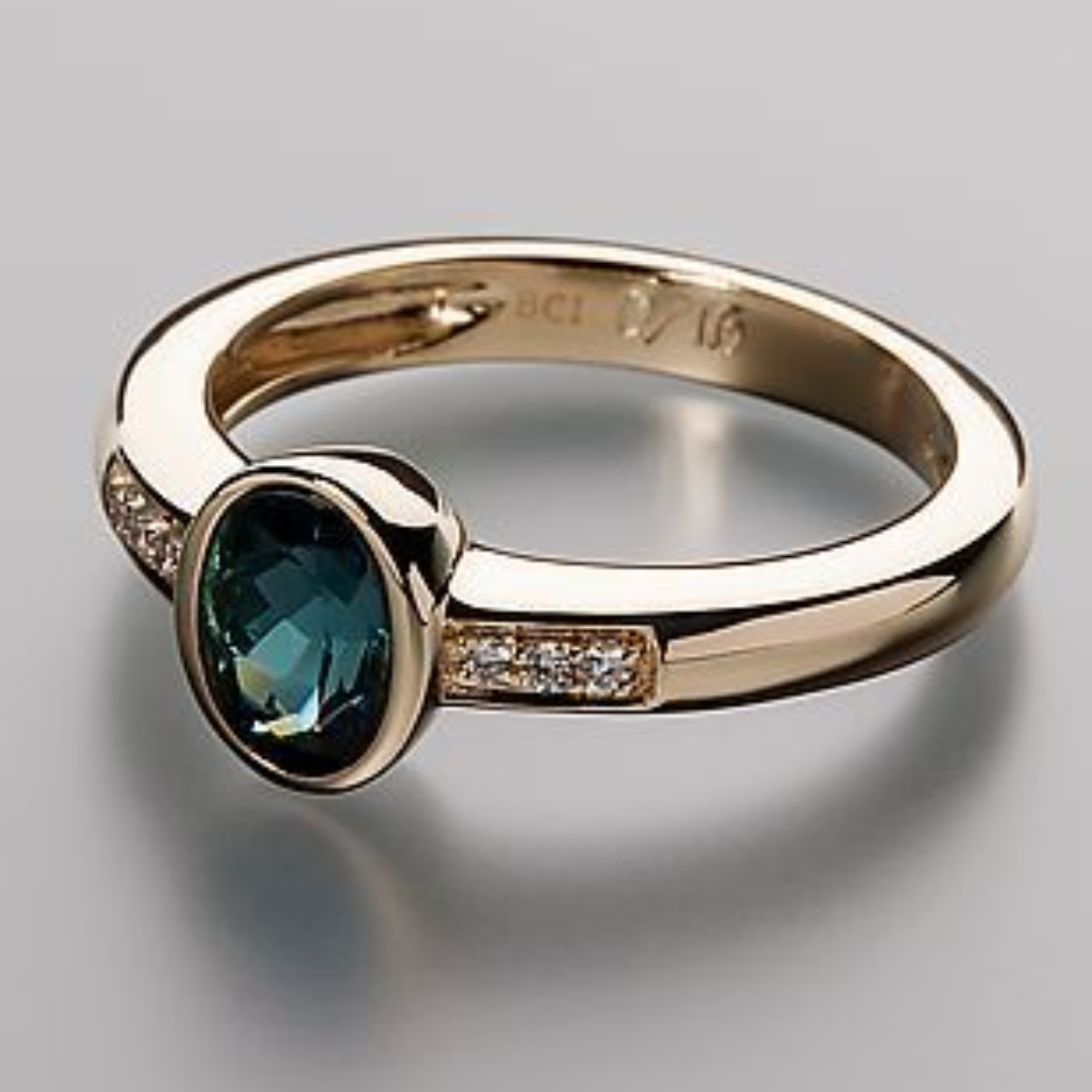 Levoire | Viinikeruu Bleu Conserve Culture Cristal Or Anneau Or 10