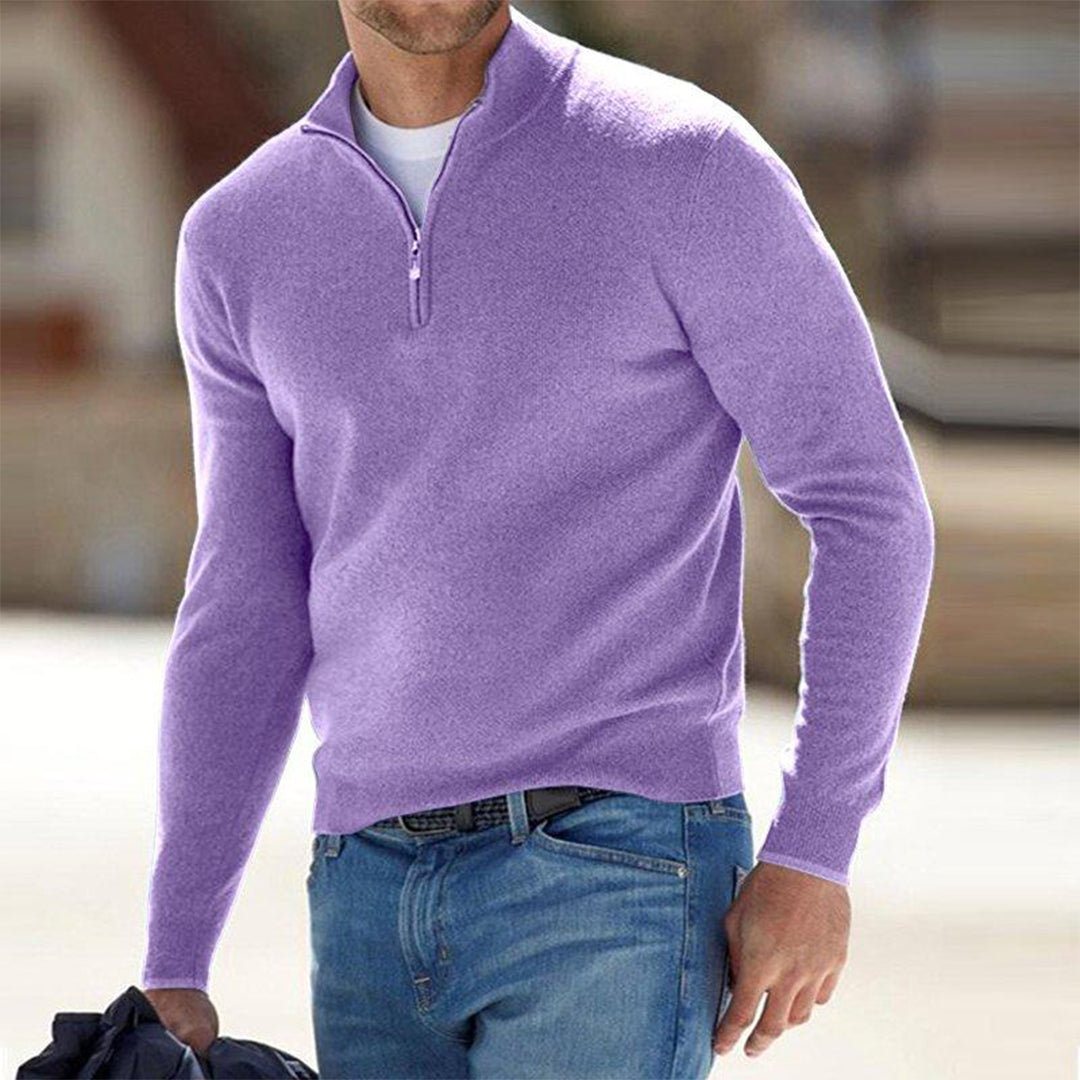 Levoire | Pull zippé élégant Lilas infernal
