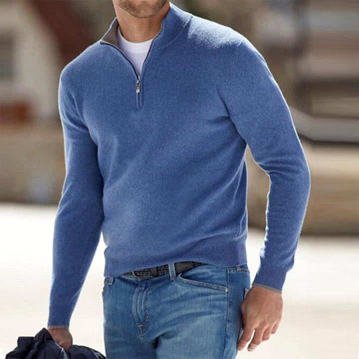 Levoire | Pull zippé élégant Bleu