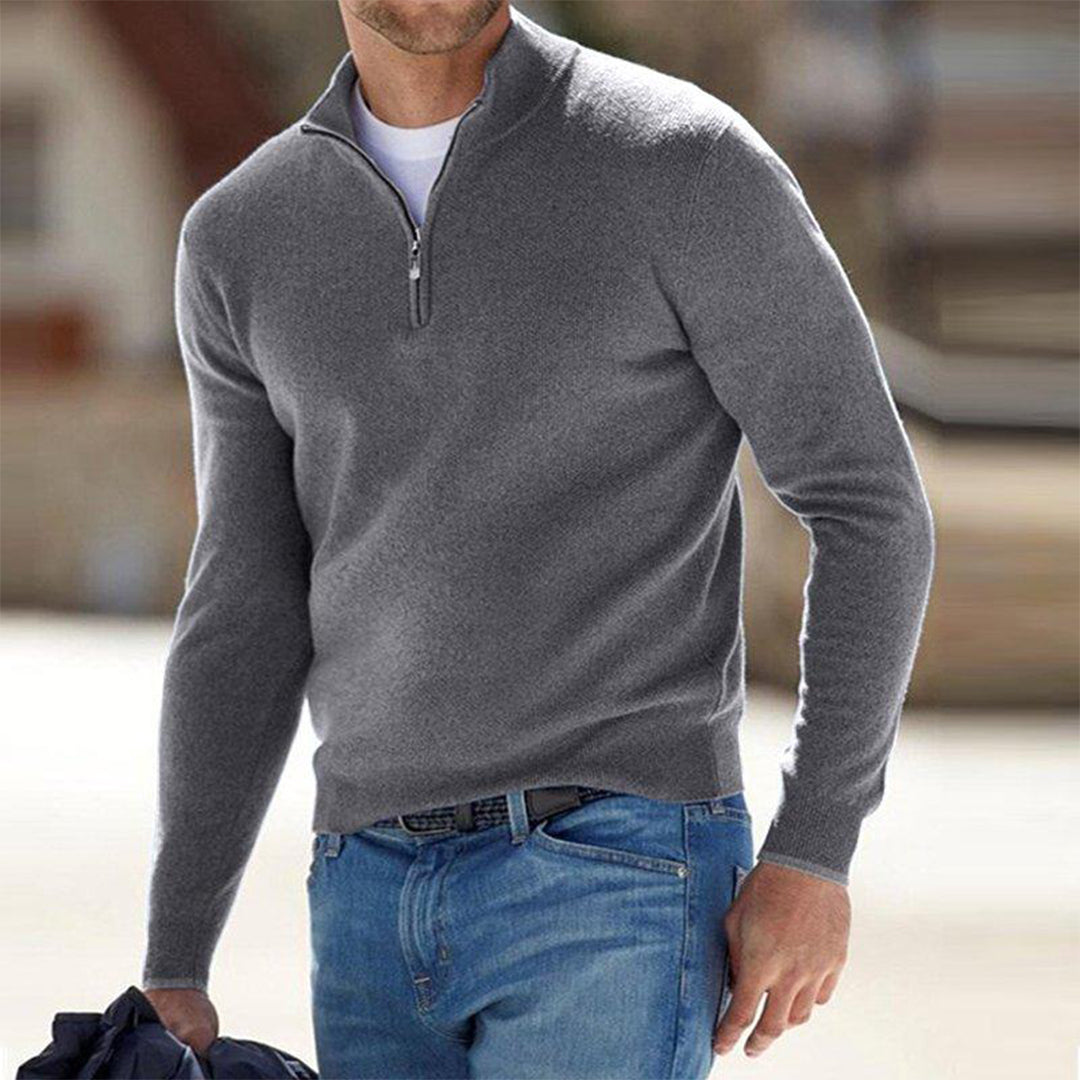 Levoire | Pull zippé élégant Gris