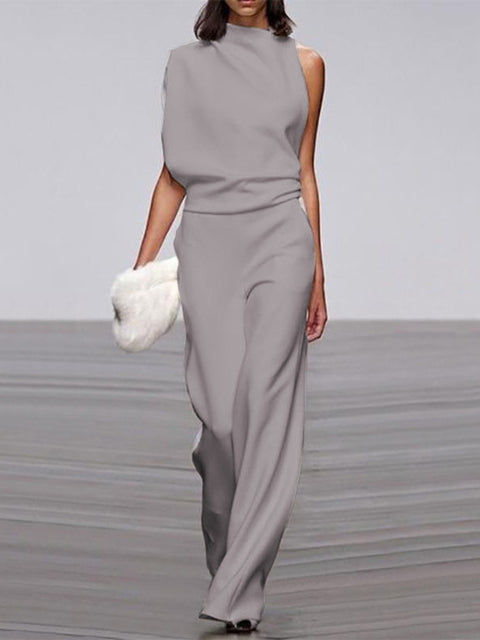 Levoire | Robe Sans Manches À Une Épaule Avec Jambes Larges Gris foncé