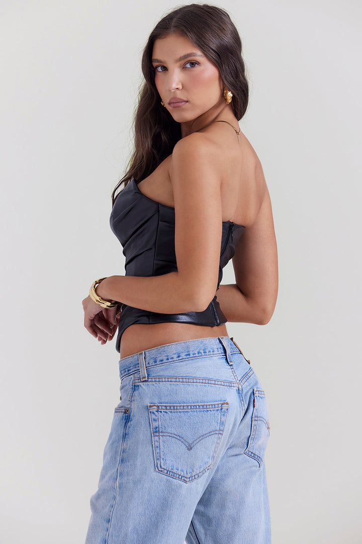 Levoire | Luxe Végétalien Cuir Corset Haut