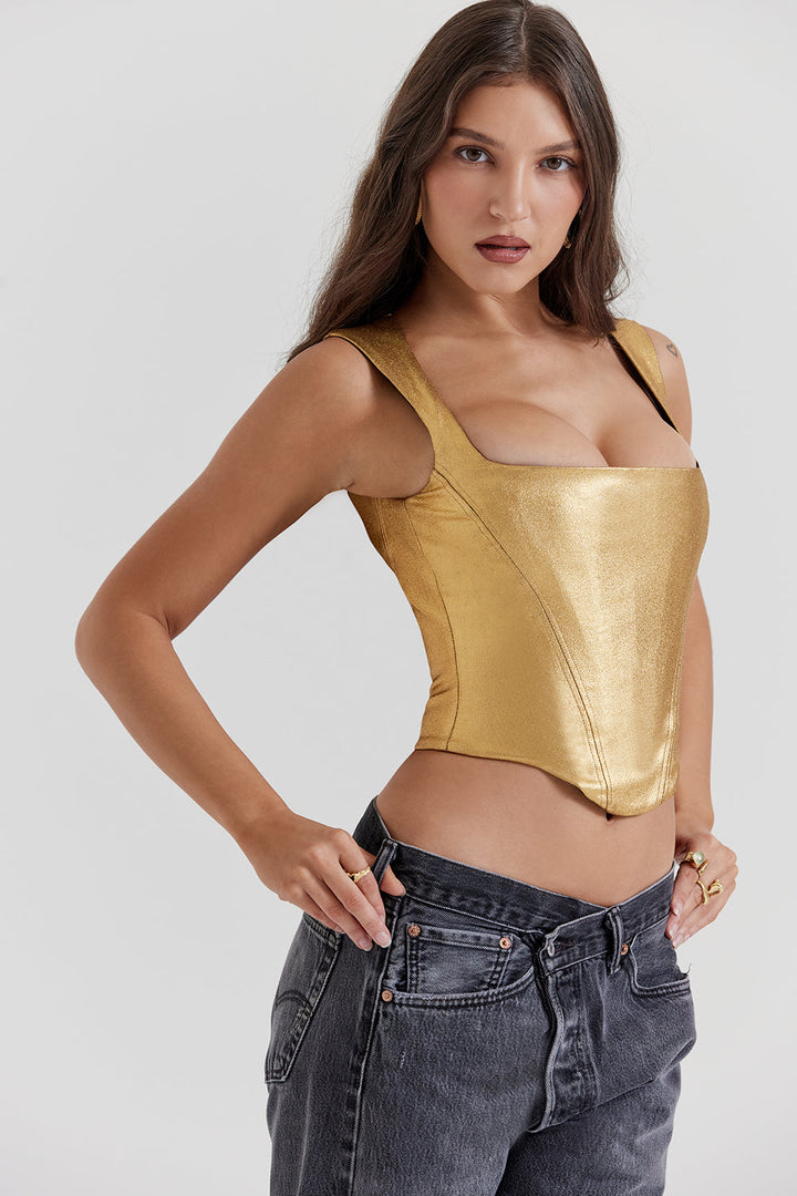 Levoire | Top Corset Doré Du Public