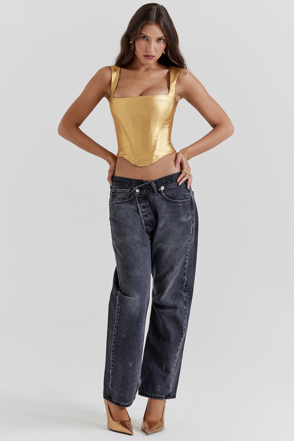 Levoire | Top Corset Doré Du Public