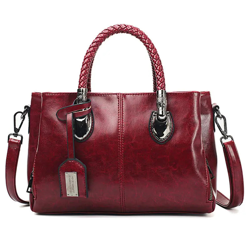 Levoire | Grand Sac À Main En Cuir Pour Femmes Couleur rouge vin