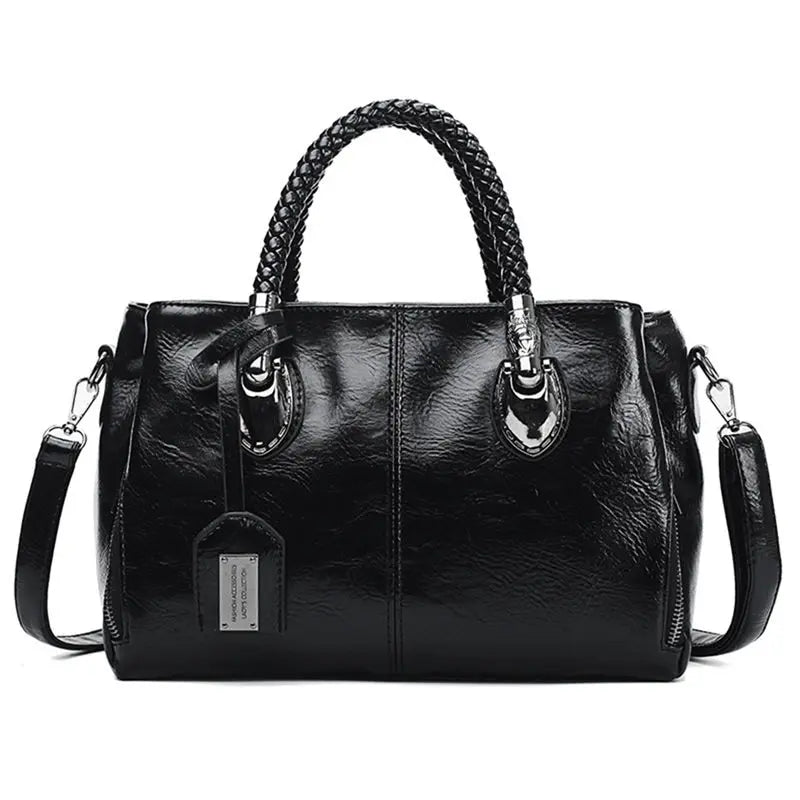 Levoire | Sac en cuir luxueux avec charme Noir