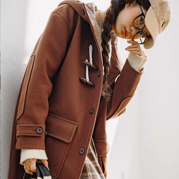 Levoire | Manteau Élégant Mi-Long Avec Boutons En Bois