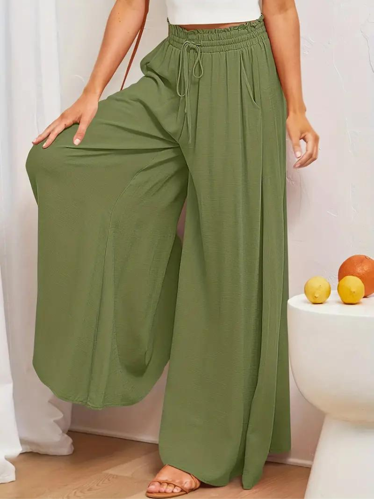 Levoire | Pantalon En Lin Femmes Décontracté Taille Haute Pantalon Pour L'Été