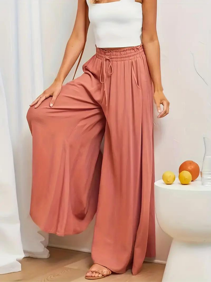 Levoire | Pantalon En Lin Femmes Décontracté Taille Haute Pantalon Pour L'Été
