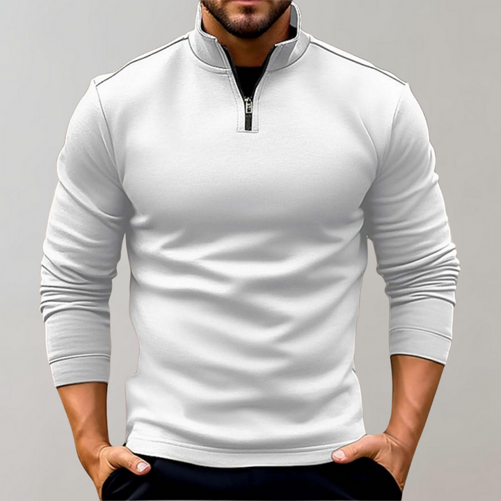 Levoire | Pull À Manches Longues Avec Fermeture Éclair Et Design Cape Blanc