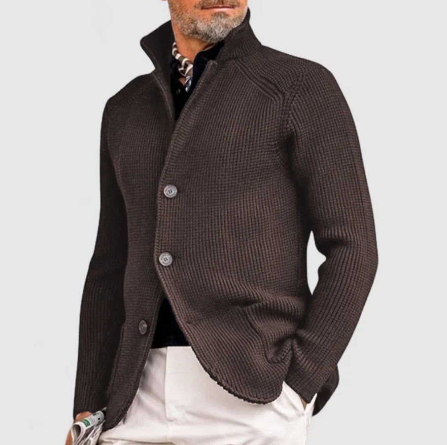 Levoire | Élégant gilet boutonné Marron foncé