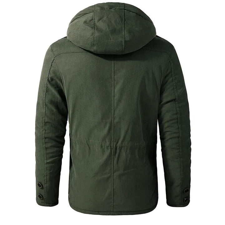 Levoire | Manches Longues Plusieurs Poches Feutre Capuche Parka Veste