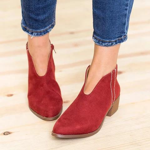 Levoire | Bottines Sexy À Décolleté En V Pour Femmes