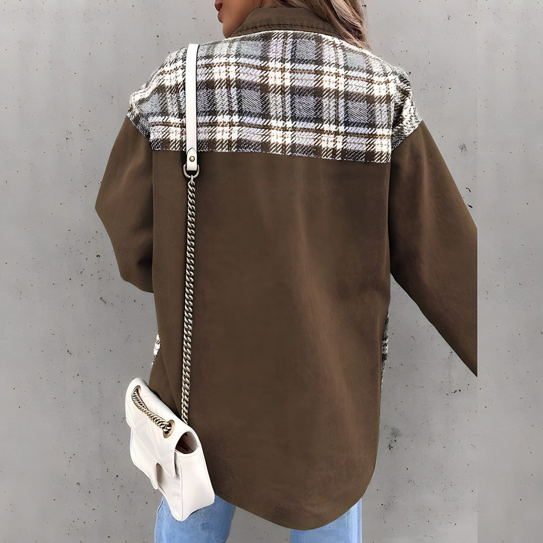 Levoire | Veste À Carreaux Tendance Grande Taille Pour Femmes