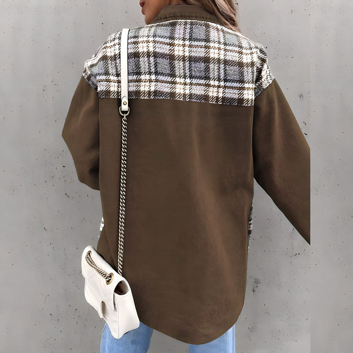 Levoire | Veste À Carreaux Tendance Grande Taille Pour Femmes
