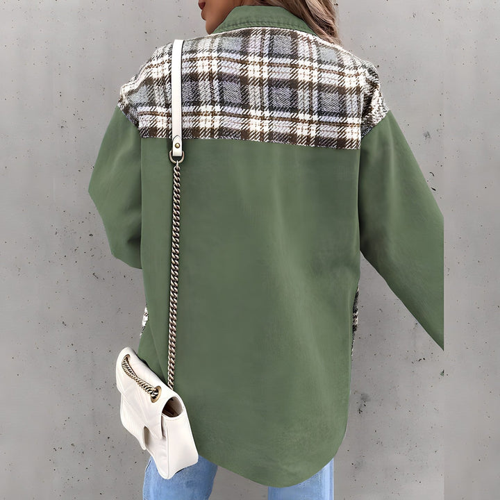 Levoire | Veste À Carreaux Tendance Grande Taille Pour Femmes