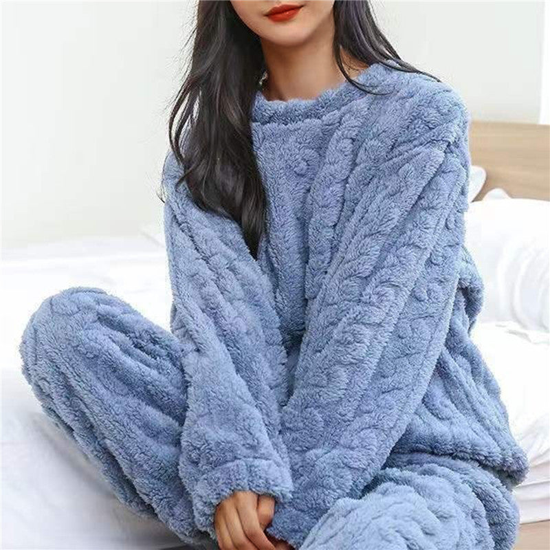 Levoire | Ensemble De Pyjama Pour Femmes Chaud Pour Un Bon Sommeil Bleu Une taille