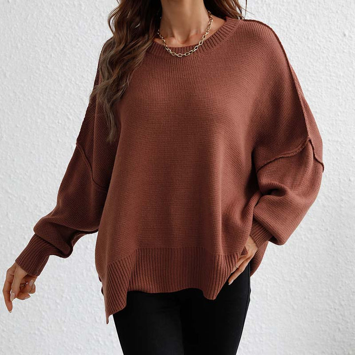 Levoire | En Tricot Décontracté De Couleur Unie Café