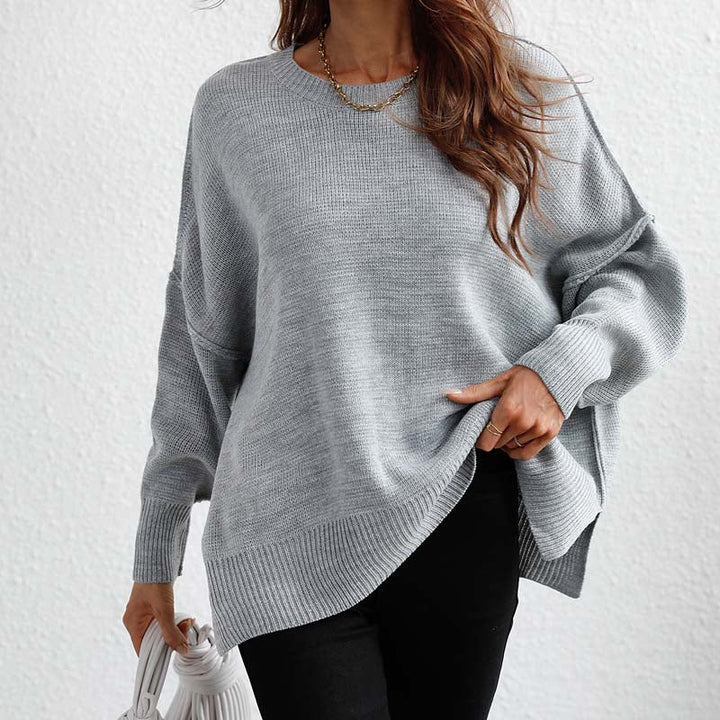 Levoire | En Tricot Décontracté De Couleur Unie Gris