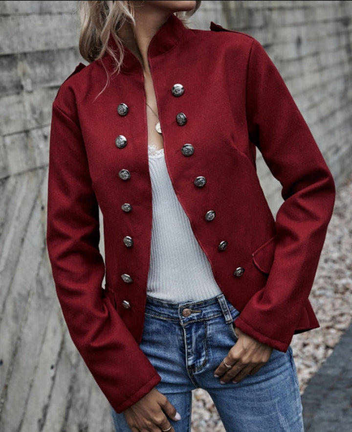 Levoire | Blazer À Manches Longues Et Boutons Modernes Rot