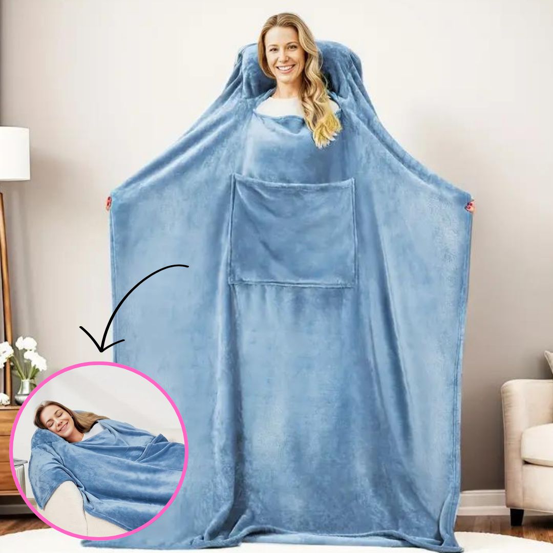 Levoire | Confort Ultime Coussin Couverture avec Grande Poche