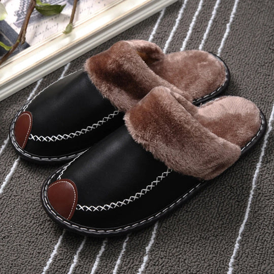 Levoire | Chaussons D'Intérieur En Polaire Douillette Antidérapants Noir