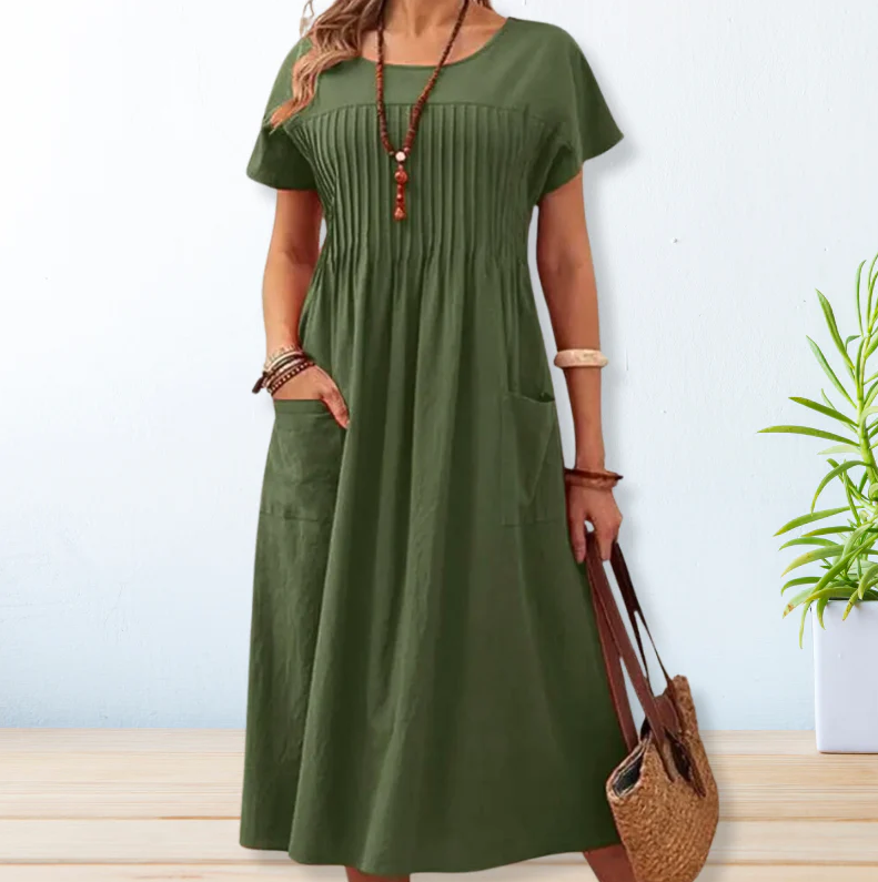 Levoire | Robe avec deux poches Vert
