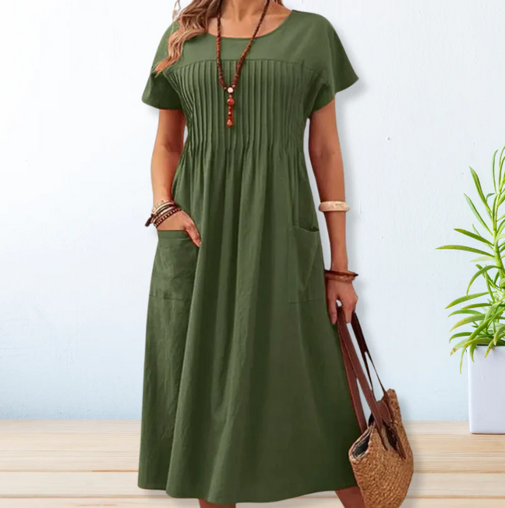 Levoire | Robe avec deux poches Vert
