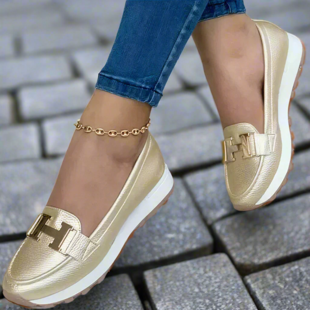 Levoire | Chaussures De Confort Orthopédique Élégantes Or