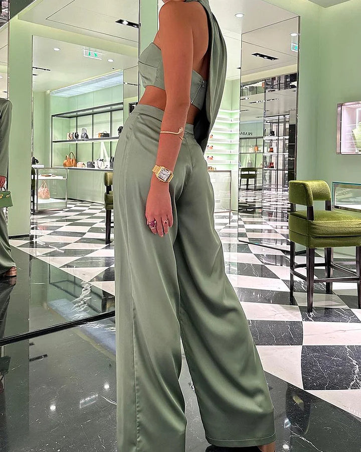 Levoire | Haut En Satin Élégant & Pantalon