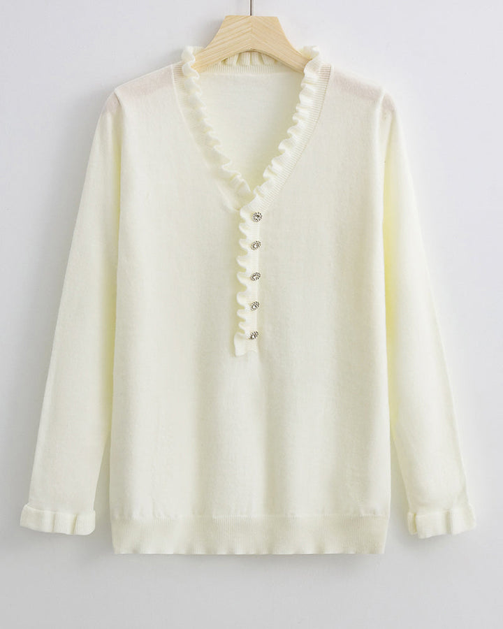Levoire | Pull Élégant Avec Une Patte De Boutonnage Pour Femmes