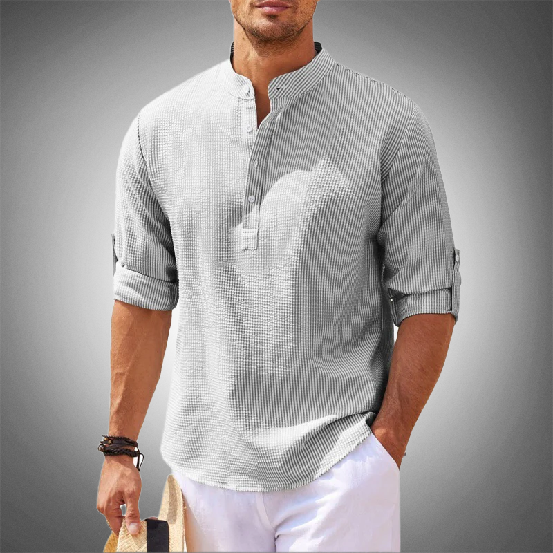 Levoire | Chemise En Lin Pour Homme Gris