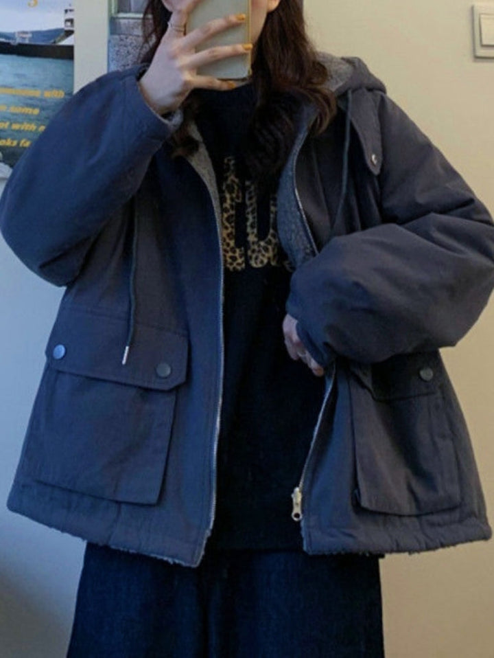Levoire | Manteau Élégant Grande Taille Avec Capuche Épaisse Pour Femmes