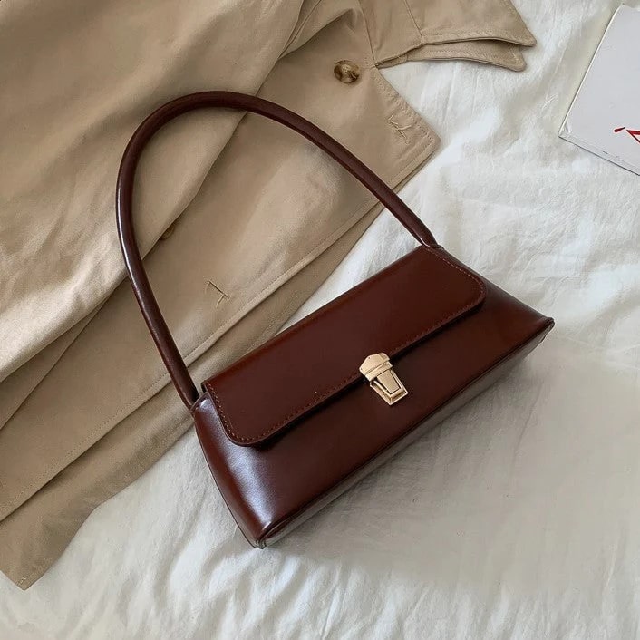 Levoire | Sac À Main Élégant Classique Pour Toute Occasion Marron 25cm x 12cm x 8cm