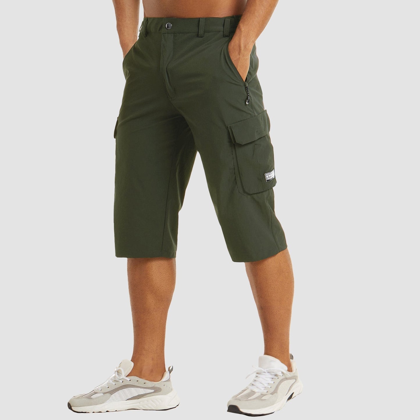 Levoire | Pantalons Cargo Courts À Séchage Rapide Vert foncé