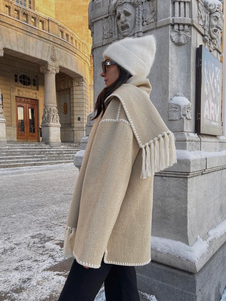 Levoire | Manteau Oversize Avec Écharpe