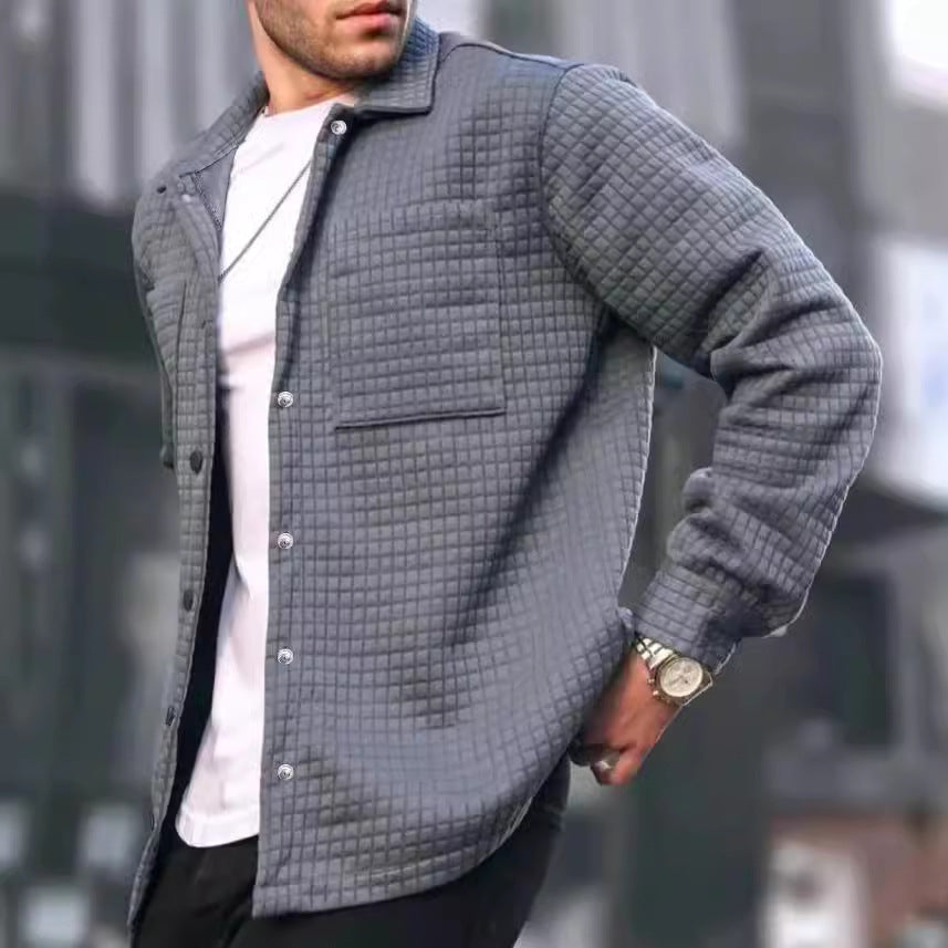 Levoire | Veste Chemise Matelassée Élégante Gris S