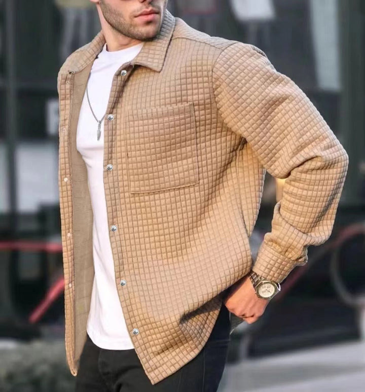 Levoire | Veste Chemise Matelassée Élégante Khaki