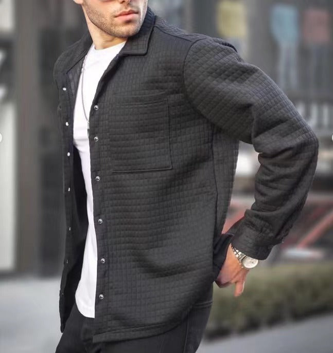 Levoire | Veste Chemise Matelassée Élégante Noir