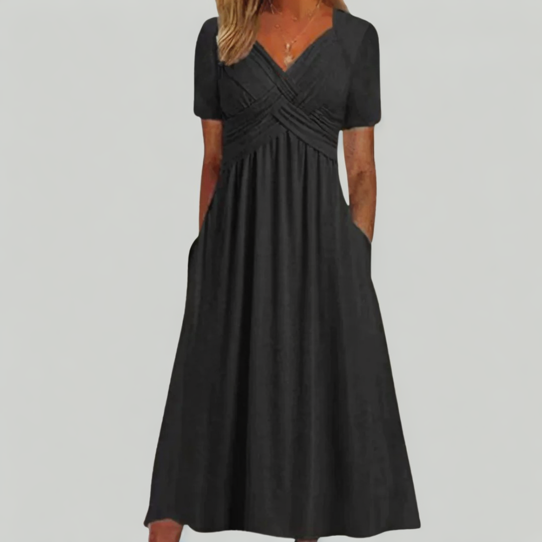 Levoire | Robe Flatteuse Avec Une Touche Élégante Noir