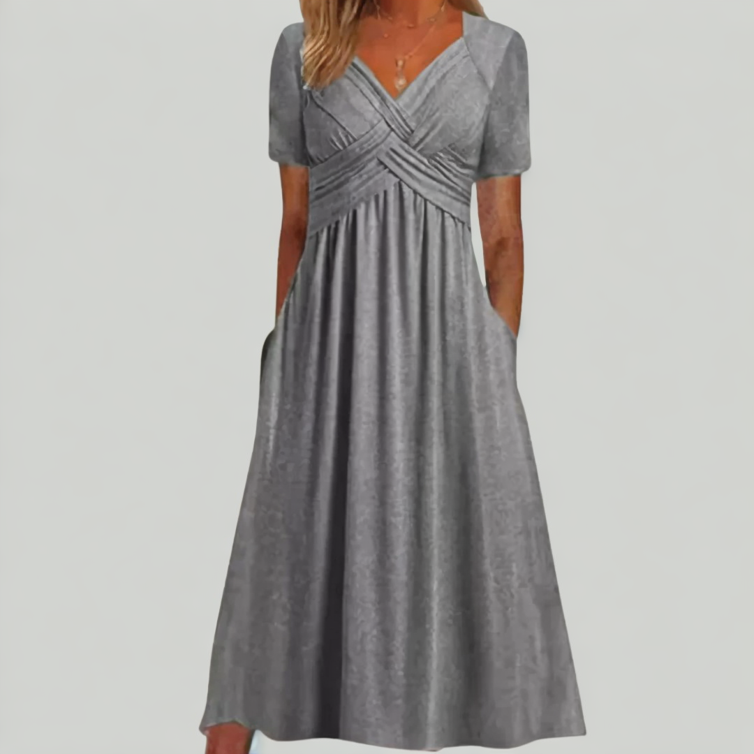 Levoire | Robe Flatteuse Avec Une Touche Élégante Gris